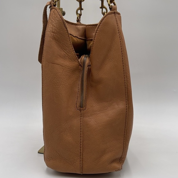 American Leather Co. Shoulder Bag - Caramel Brown 100% Leather - Double Straps - Picture 9 of 16